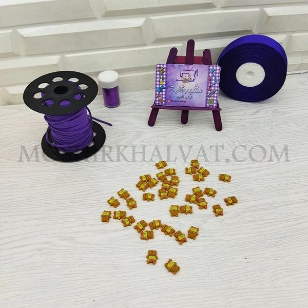 پیکسل شیشه ای مدل خرس قهوه ای بسته 10 عددی