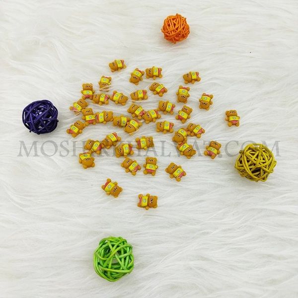 پیکسل شیشه ای مدل خرس قهوه ای بسته 10 عددی