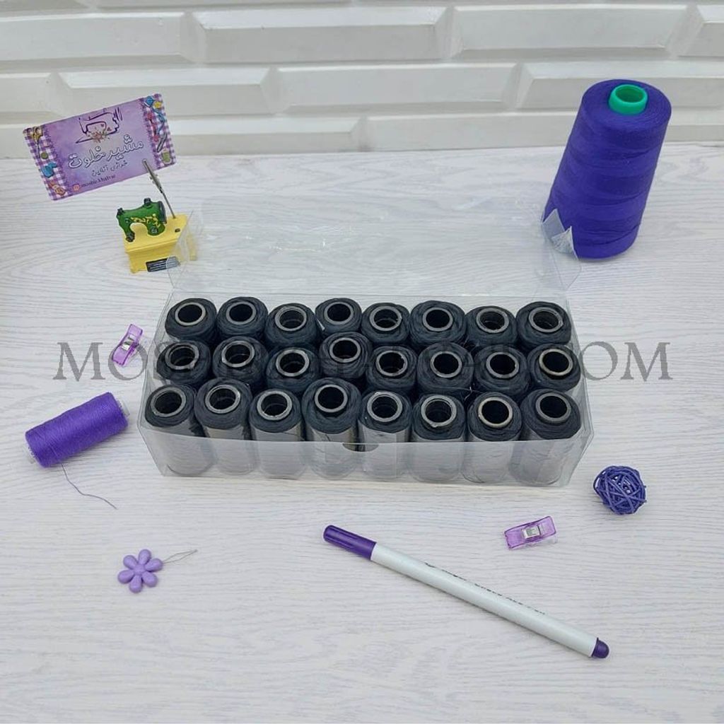 خرید اینترنتی قرقره نخ سردوز بسته 24 عددی سفید مشکی