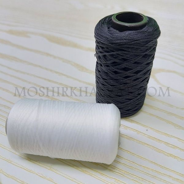 قرقره نخ سردوز بسته 24 عددی سفید مشکی