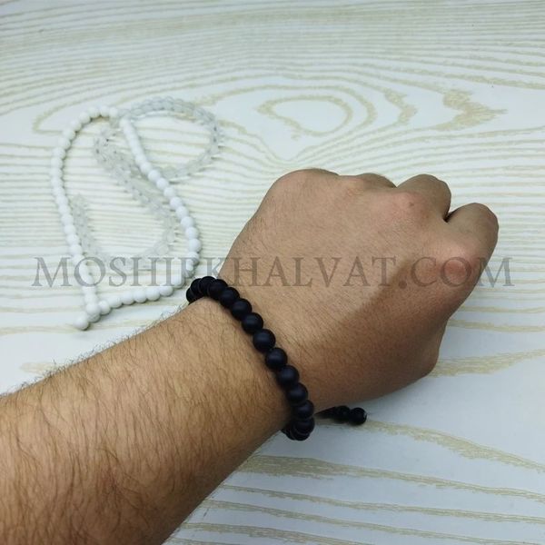 مهره دستبند مدل سنگ اونیکس