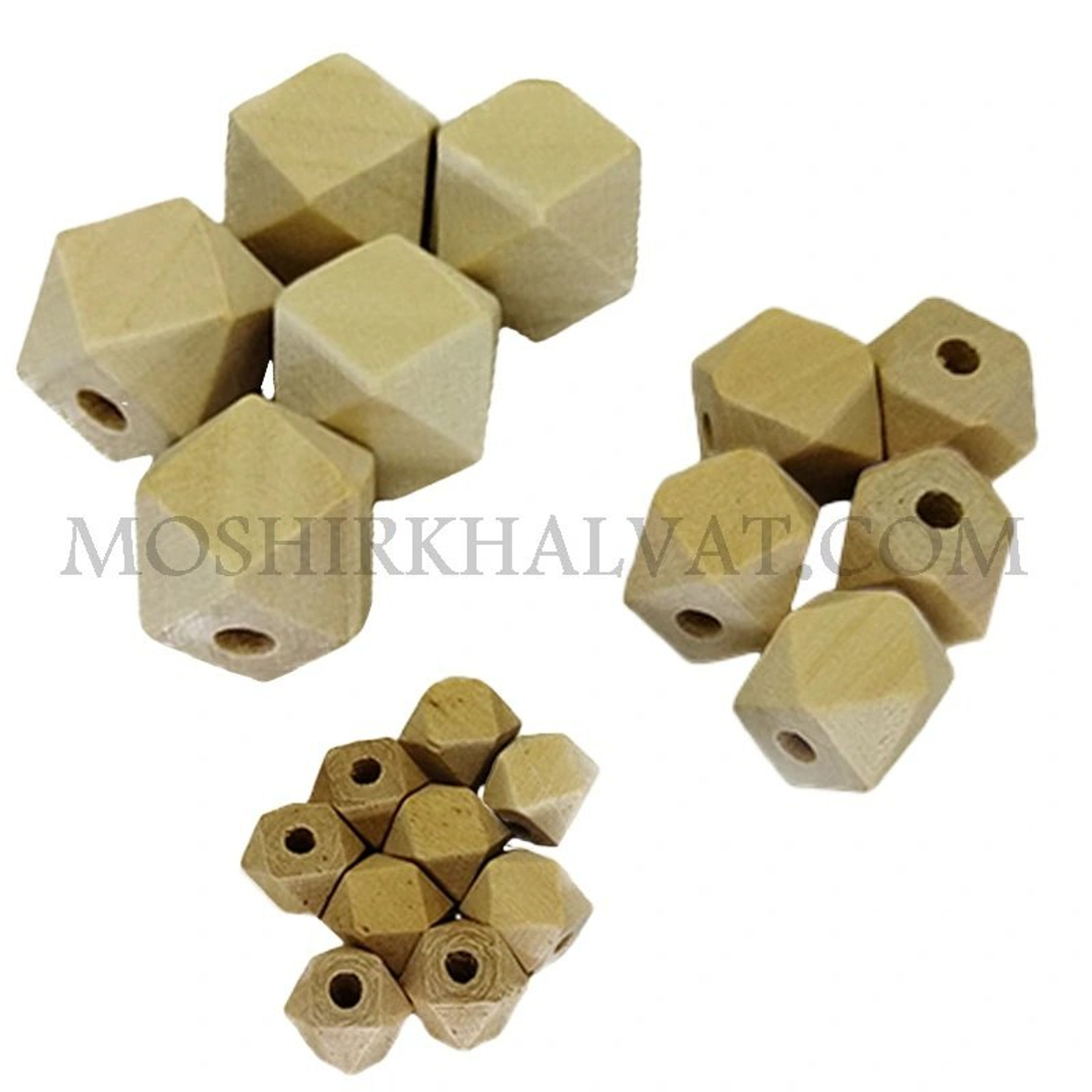 خرید آنلاین مهره چوبی چندوجهی خام