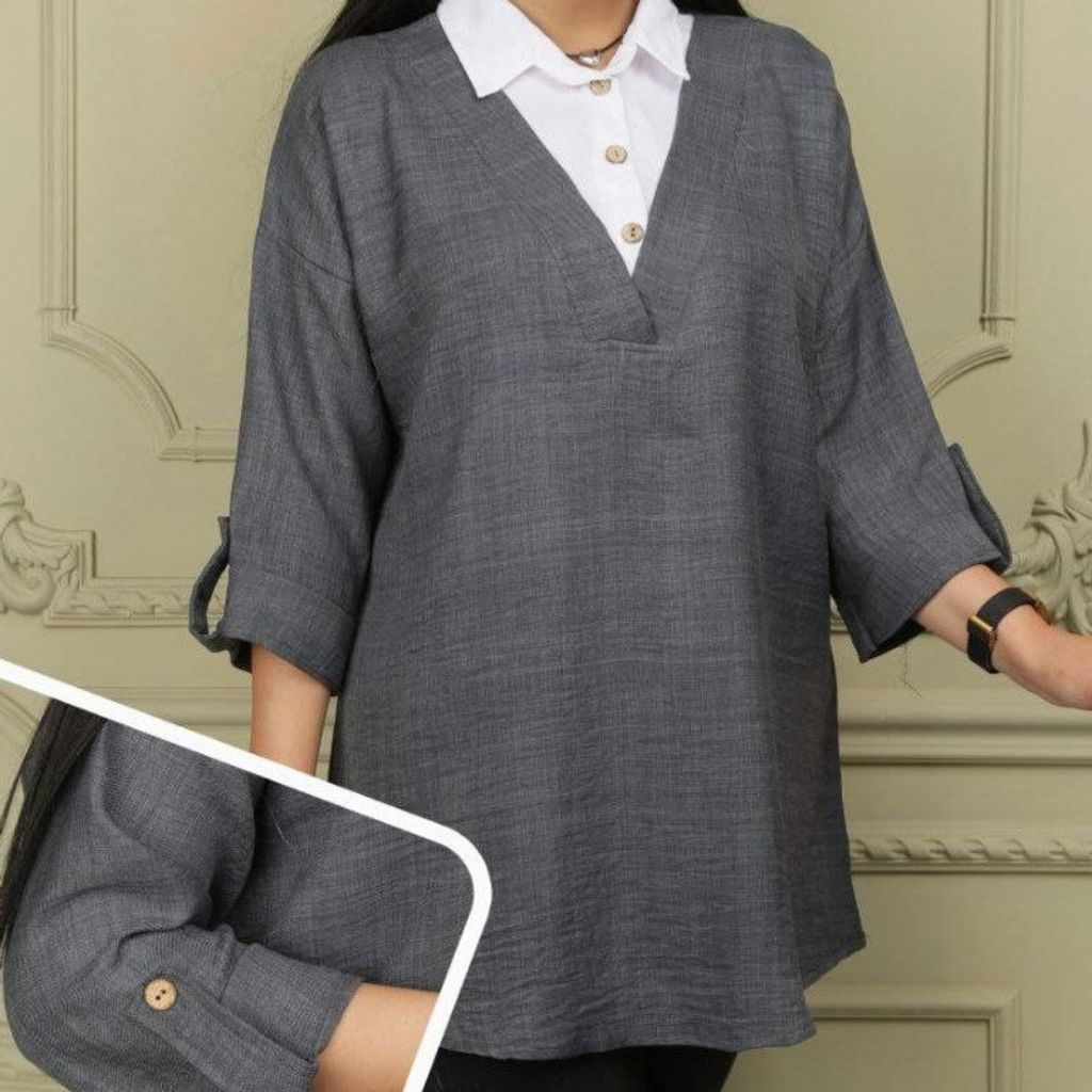 قیمت مانتو ترکیبی یقه سفید