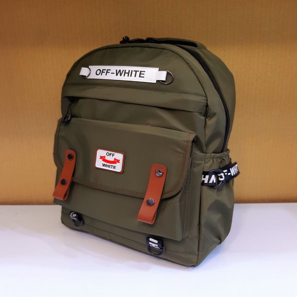 فروش اینترنتی کوله پشتی off white سبز کد 14089