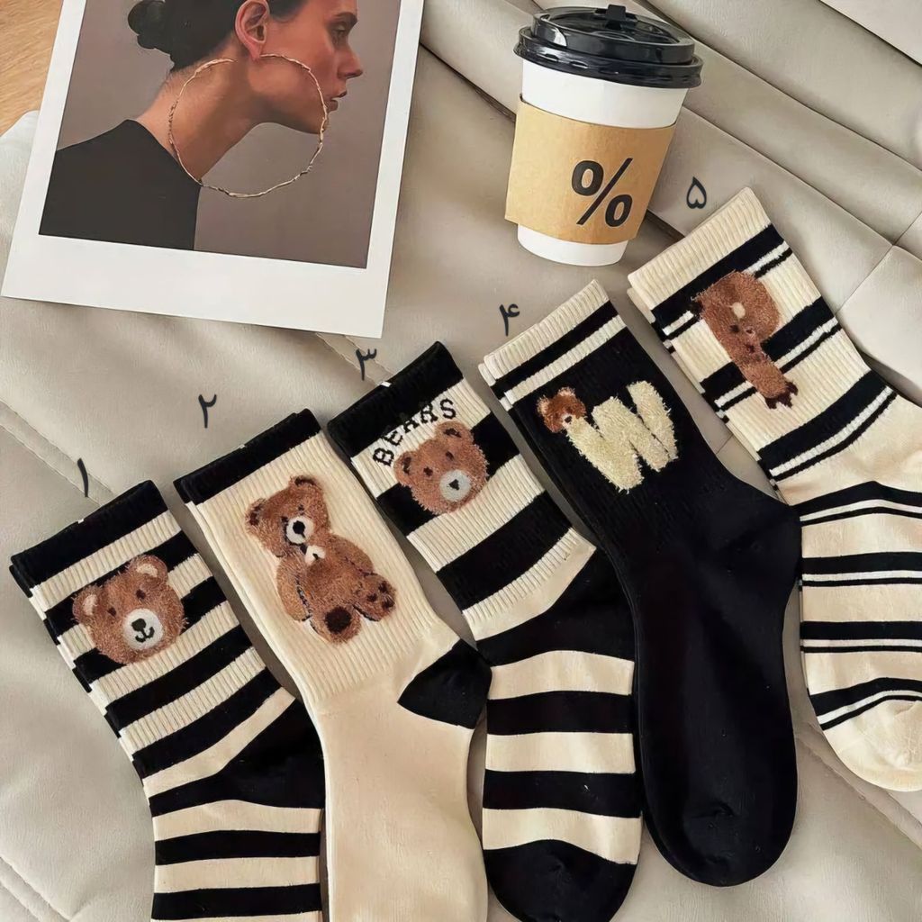 خرید انلاین جوراب ساقدار زنانه طرح تدی