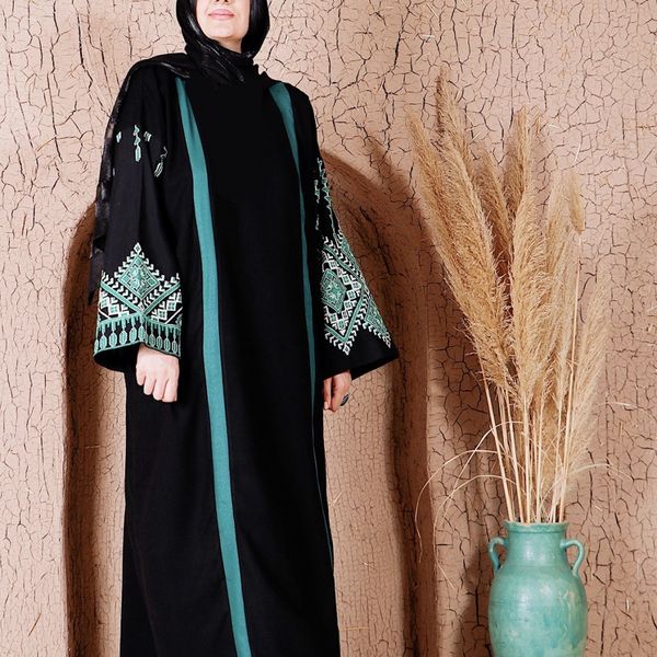 عباکفتان مشکی سوزندوزی کد 14206