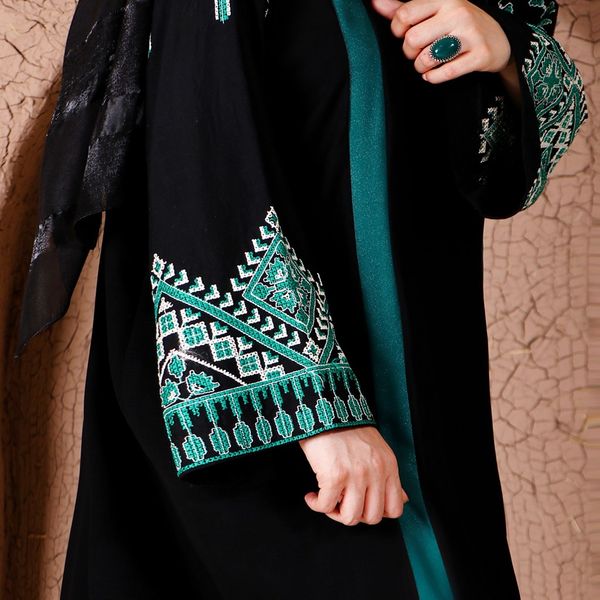 عباکفتان مشکی سوزندوزی کد 14206