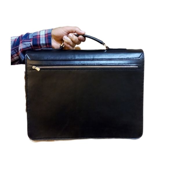 کیف دیپلمات مردانه با چرم طبیعی(دستدوز)