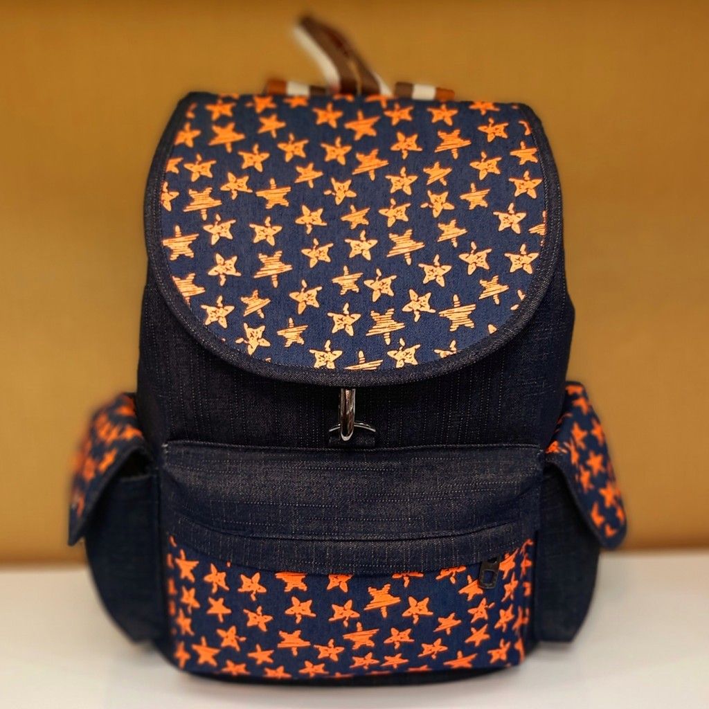 خرید اینترنتی کوله پشتی جین مدل orange Star کد 14424