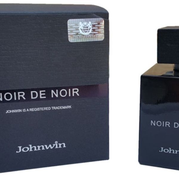 ادکلن NOIR DE NOIR JOHNWIN جانوین رایحه گرم و تلخ  لالیک مشکی مردانه نویر دی نویر