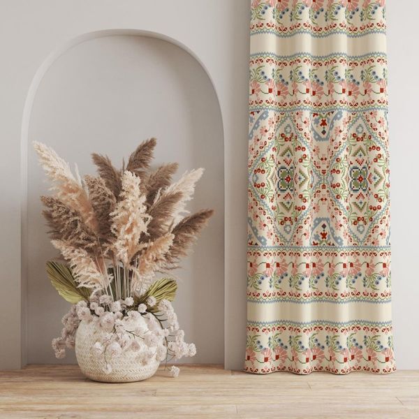 پارچه ملحفه مدل مخمل طرح سنتی کد 5012722