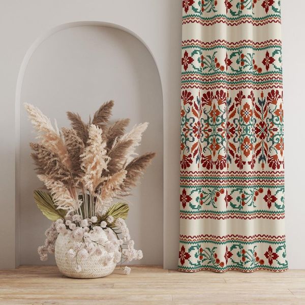 پارچه ملحفه مدل مخمل طرح فرش سنتی ایرانی کد 5012723