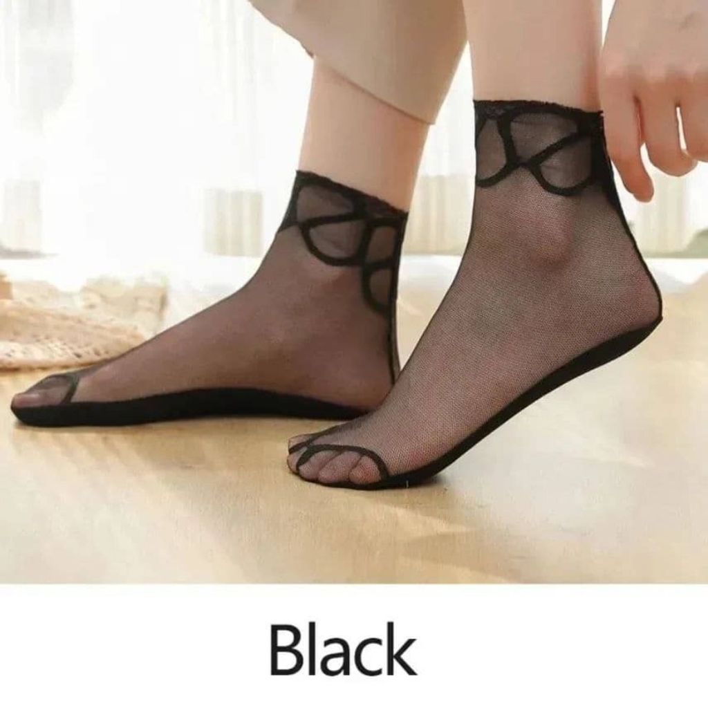 فروش اینترنتی جوراب مچی زنانه گیپوری هندسی