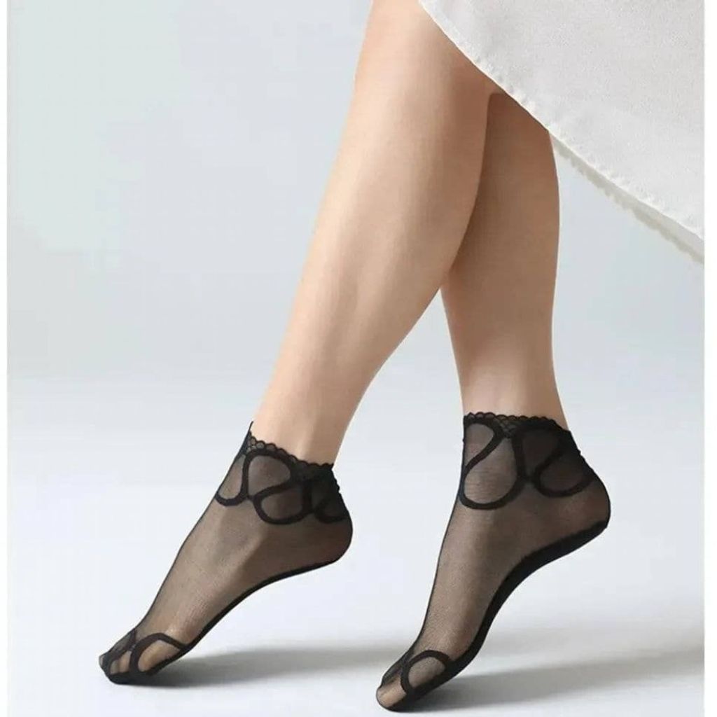 مشخصات جوراب مچی زنانه گیپوری هندسی