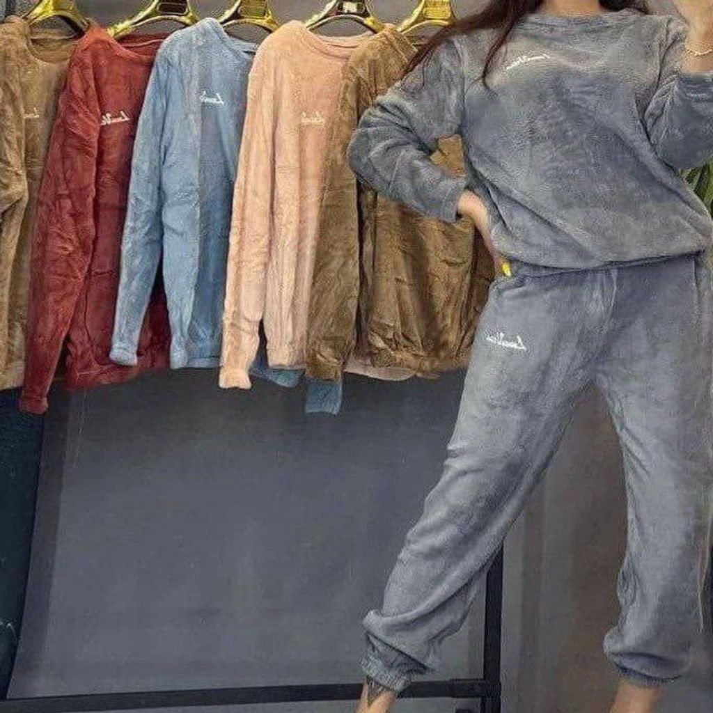 خرید اینترنتی ست بلوز وشلوار تدی ساده