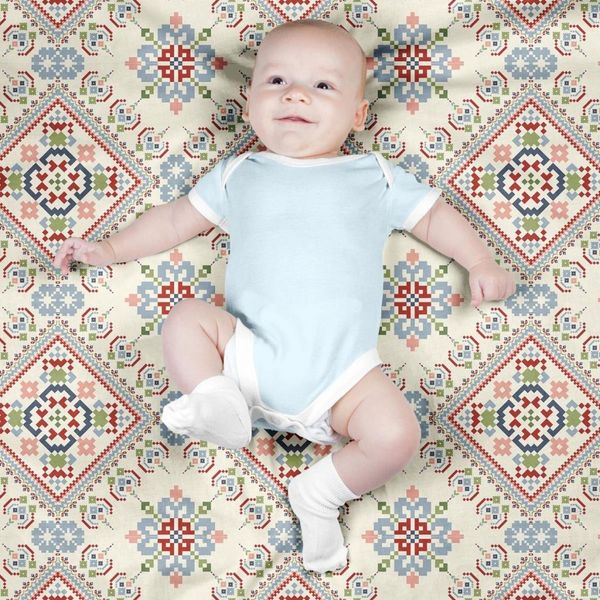 پارچه ملحفه مدل مخمل طرح سنتی لوزی کد 5012726