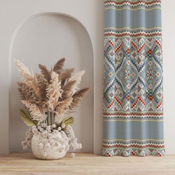 پارچه ملحفه مدل مخمل طرح هنری سنتی ایرانی کد 5012727