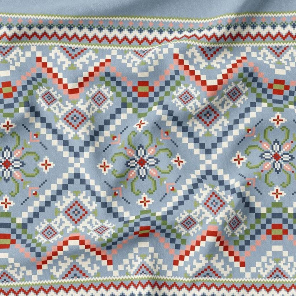 فروش اینترنتی پارچه ملحفه پارچه باما مدل مخمل طرح هنری سنتی ایرانی کد 5012727