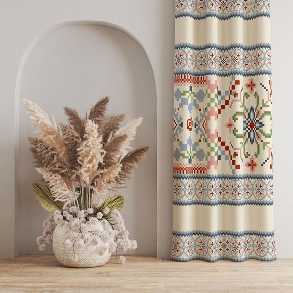 پارچه ملحفه مدل مخمل طرح هنری ایرانی کد 5012729