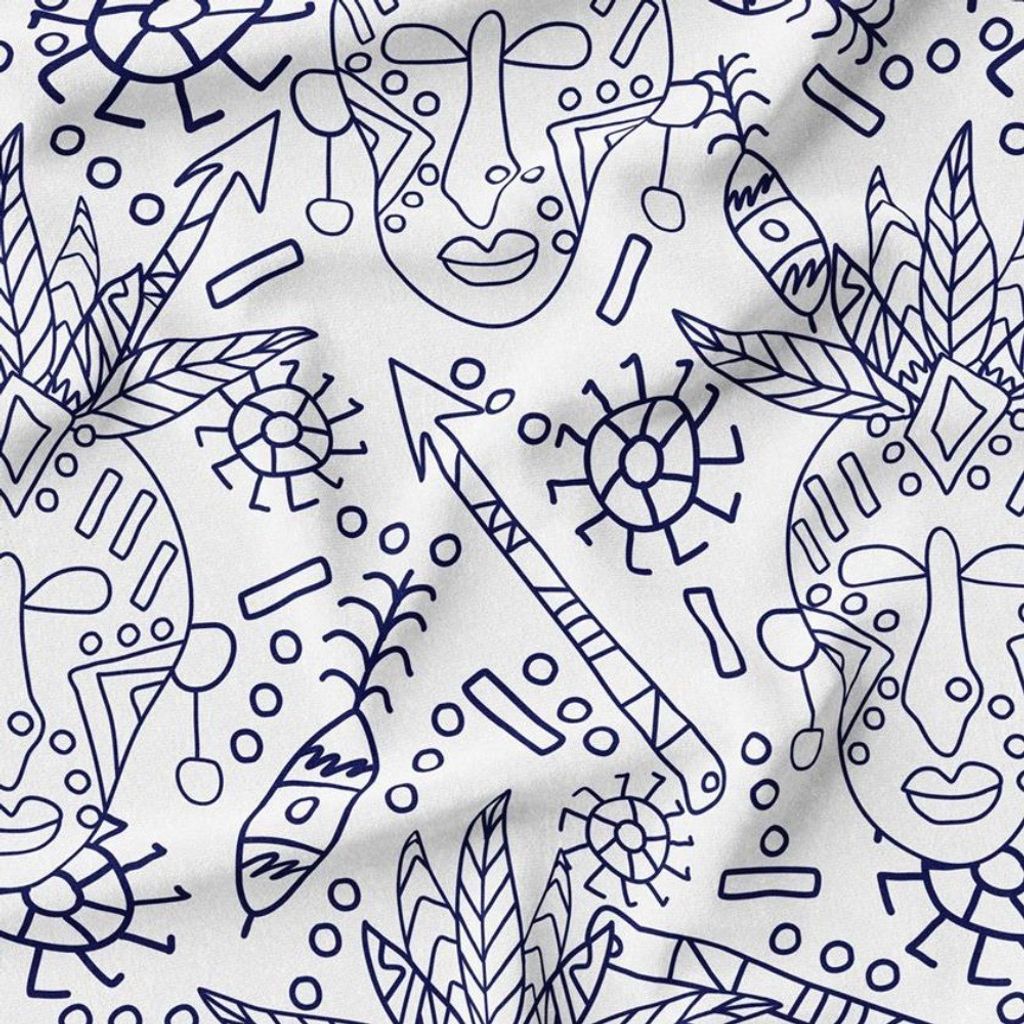 خرید آنلاین پارچه ملحفه پارچه باما مدل مخمل طرح افریقایی کد 5012731