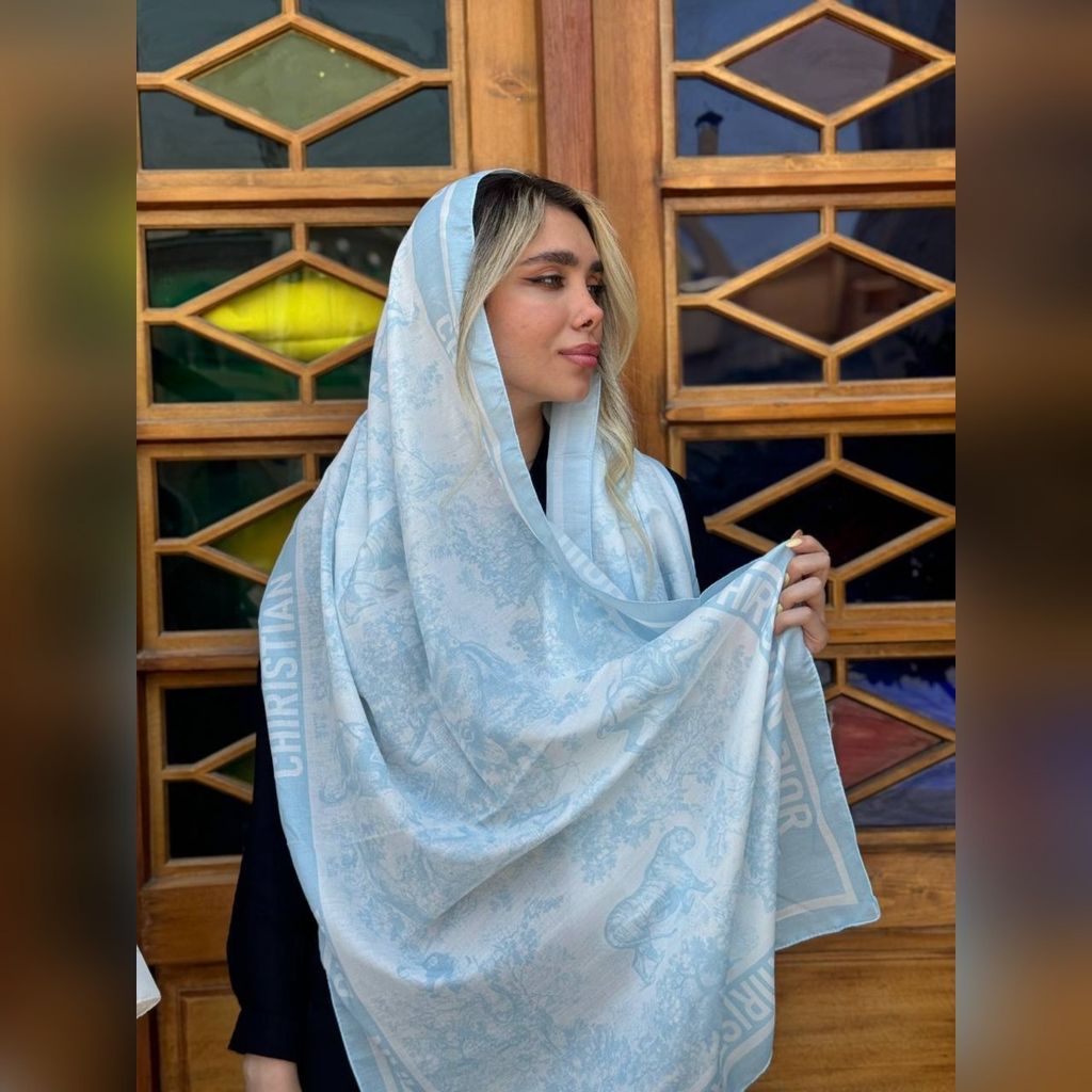 خرید اینترنتی شال نخی تابستانه مدل دیور کد 15035