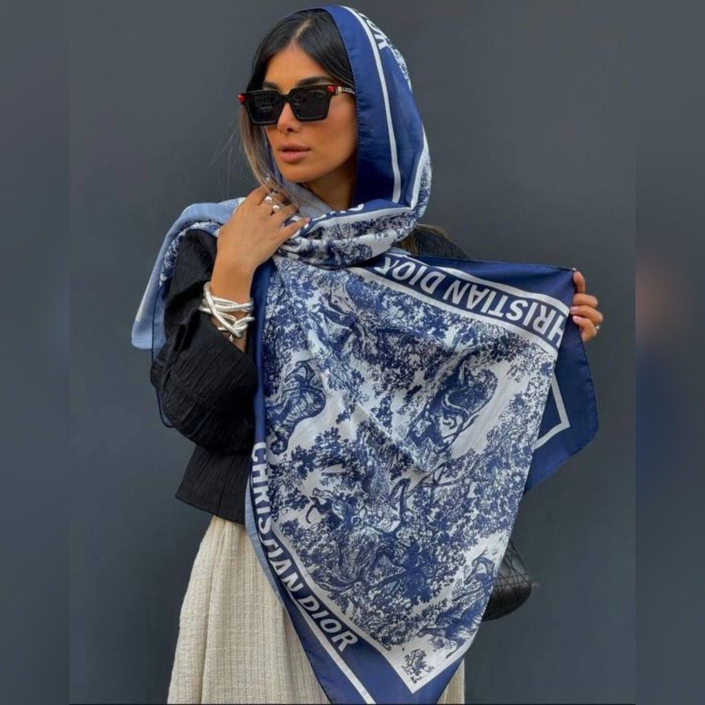 خرید اینترنتی شال نخی تابستانه مدل دیور کد 15035