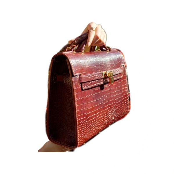 کیف زنانه مدل هرمس شیک و خاص با چرم طبیعی(دستدوز)