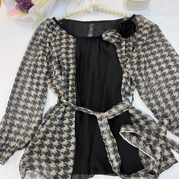 شومیز مجلسی حریر جلو بسته زنانه طرح chanel