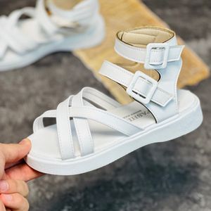 خرید اینترنتی قیمت صندل دخترانه طرح گلادیاتور کد 030601