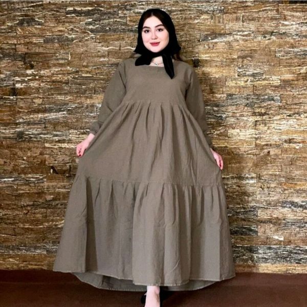 مانتو پیراهنی الیاف طبیعی ساحلی زنانه خنک فری سایز8