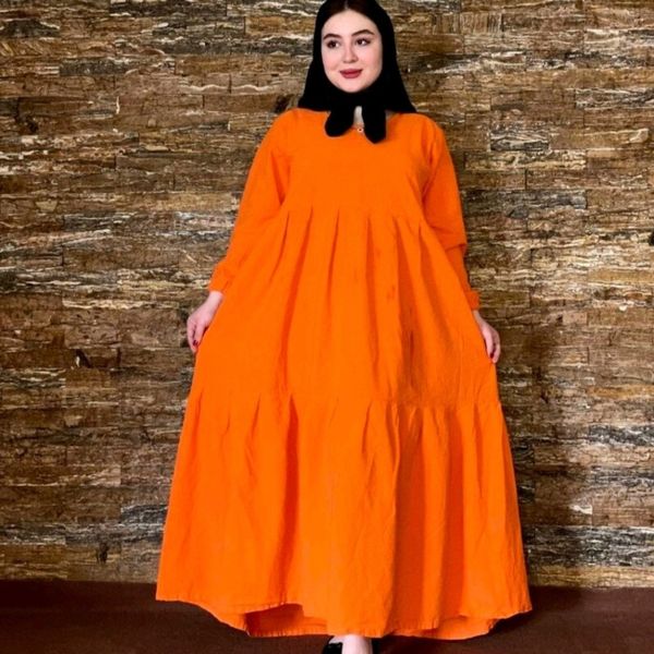 مانتو پیراهنی الیاف طبیعی ساحلی زنانه خنک فری سایز8