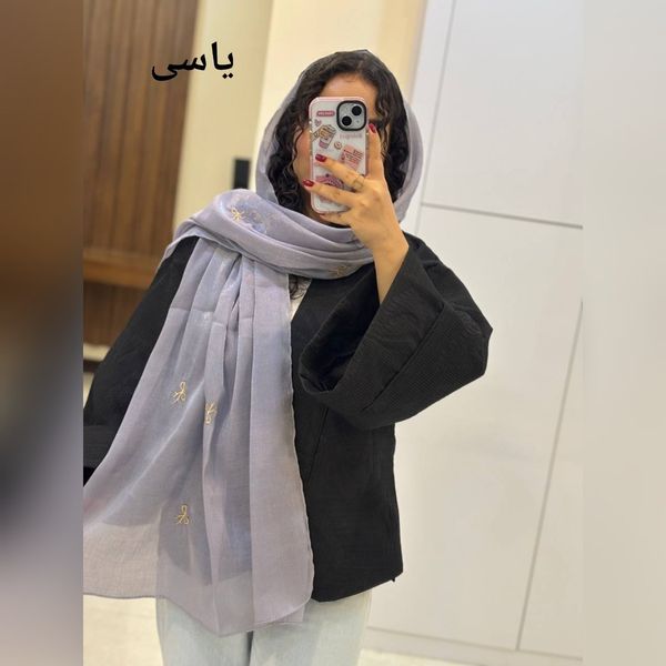 شال پاپیونی حریر نخ شاین وارداتی