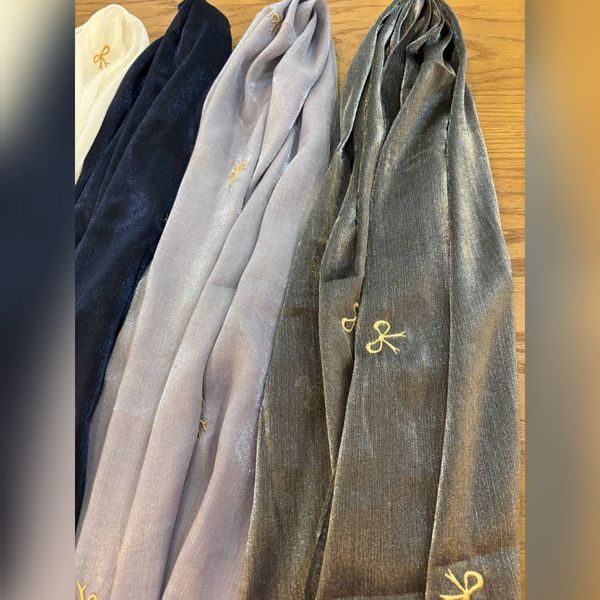 شال پاپیونی حریر نخ شاین وارداتی