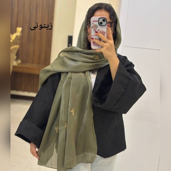 شال پاپیونی حریر نخ شاین وارداتی