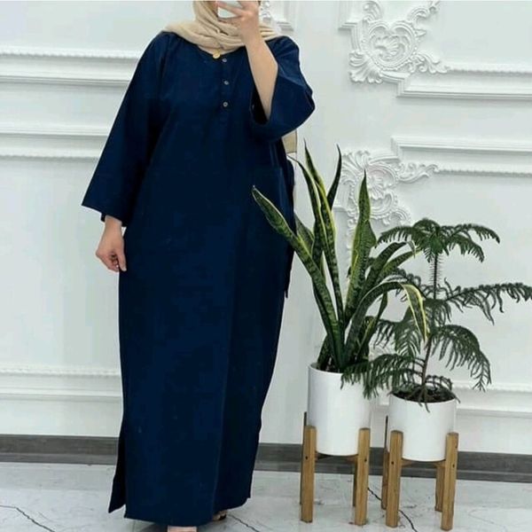 مانتو زنانه لنین کفتان کتان نخ دخترانه فری سایز