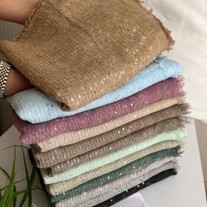 فروش اینترنتی شال  کنفی دستک پولکی