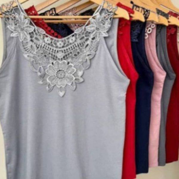 تاپ بند پهن یقه گیپور