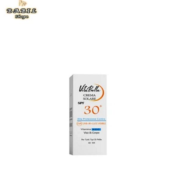 کرم ضد آفتاب 30spf بی رنگ حجم 40 میل ویتابلا