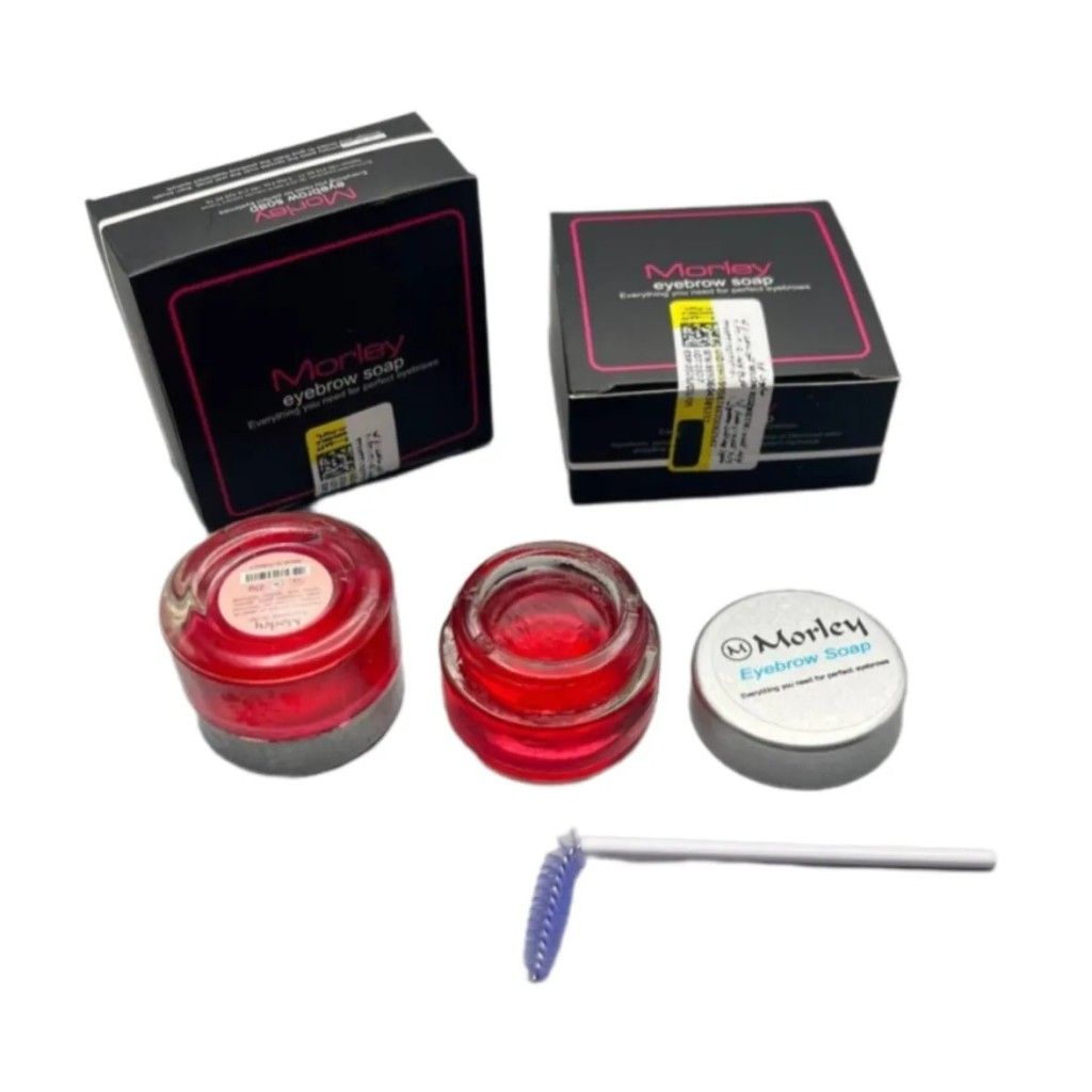 خرید آنلاین صابون لیفت ابرو و مژه مورلی اورجینال با برس و جعبه مشکی MORLEY