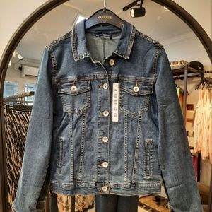 کت جین / برش دار / رنگ سورمه ای روشن