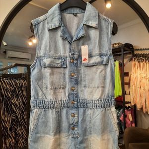 سرهمی رامپر جین / رنگ آبی