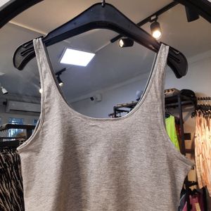 تاپ کراپ / نخی / رنگ طوسی