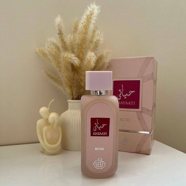 عطر ادکلن زنانه حیاتی رز صورتی فراگرنس ورد Hayaati Rose - کیفیت عالی - اورجینال - جعبه شیک و هارد باکس