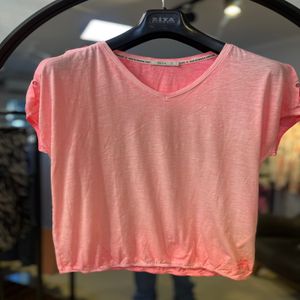 تیشرت یقه هفت / سرشانه باز دکمه دار