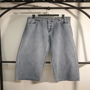 شلوار جین کاغذی راسته گشاد / آبی کم رنگ