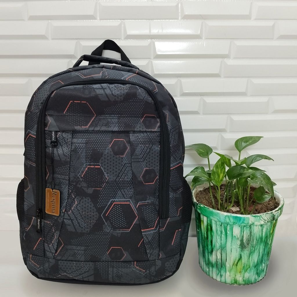 فروش اینترنتی کیف مدرسه پسرانه و دخترانه با طرح شش ضلعی hexagon جامدای دار و ارسال رایگان (برند Respina)