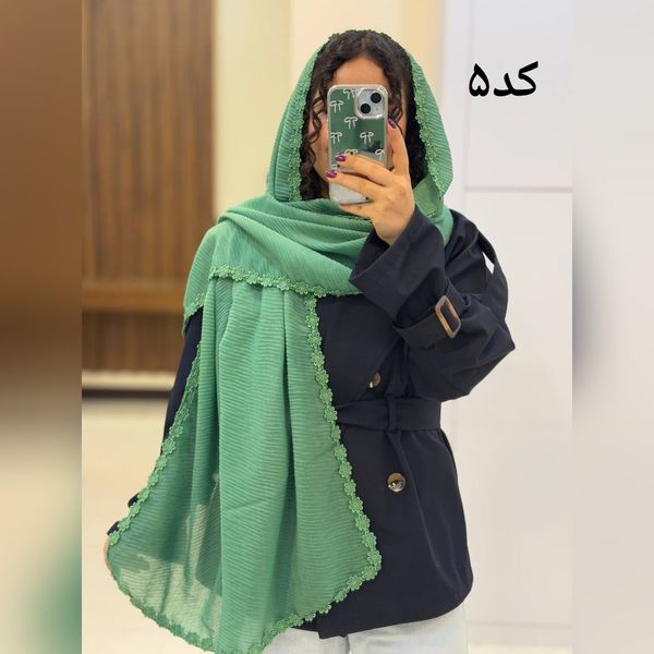 شال پلیسه دوربابونه تمام نخ تابستانه در رنگبندی