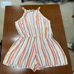 سرهمی رامپر / راه راه نارنجی لیمویی سفید