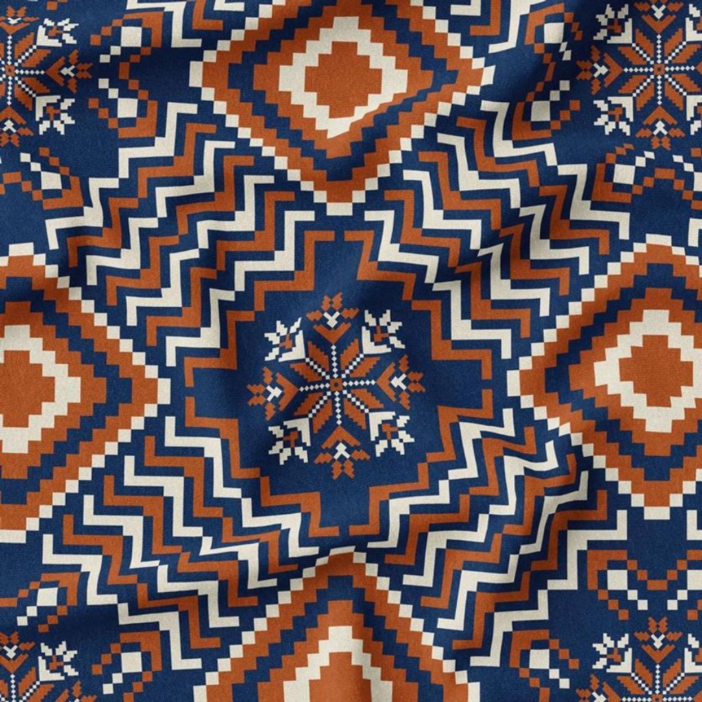 فروش اینترنتی پارچه ملحفه پارچه باما مدل مخمل طرح ایرانی سنتی آراکو کد 5012740