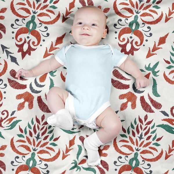 پارچه ملحفه مدل مخمل طرح وینتیج سانا کد 5012743